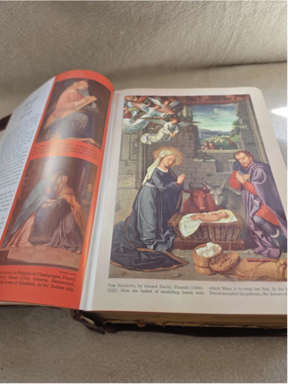Vintage 1953 Family Rosary Edition Holy Bible - Catholic Press, Rev. O'Connell
